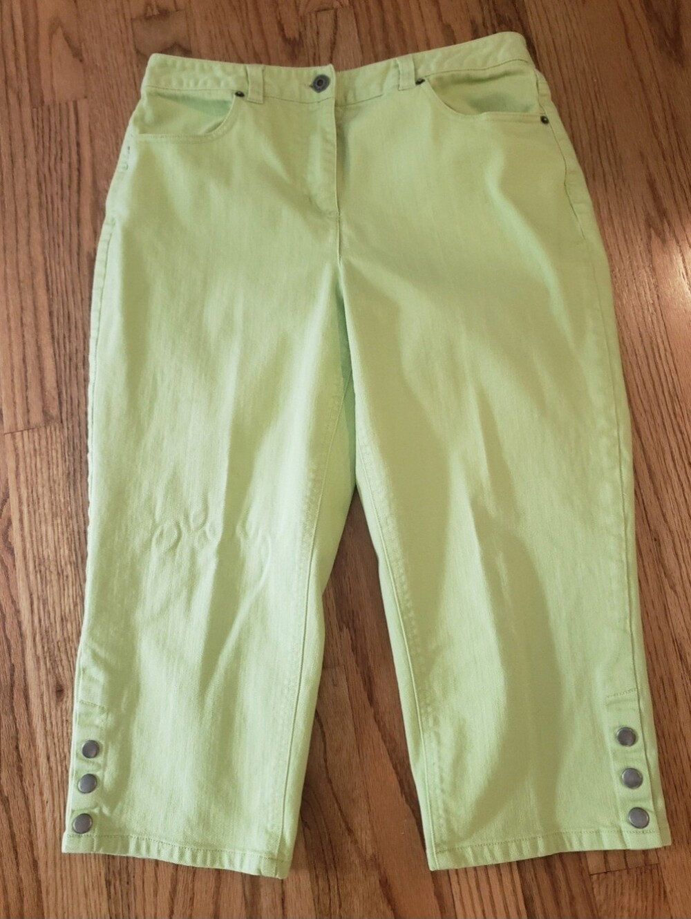 Talbots Petite Lime Green Stretch Jeans Size: 10P